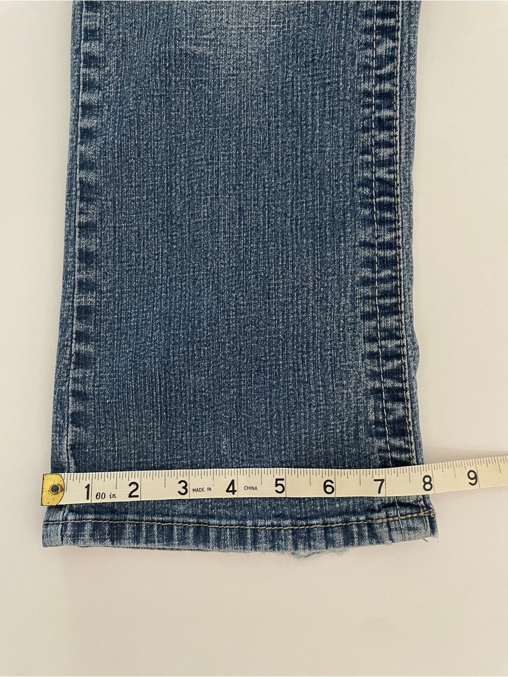 Vintage Angels Low Rise Bootcut Jeans Y2K Distressed Double Button Size 5 - Picture 10 of 10